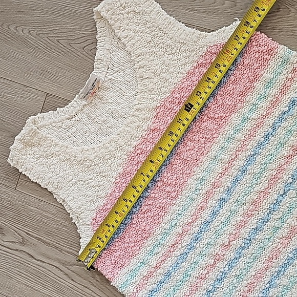 Vintage Soft Girl Pastels Eclectic Grandpa Knubby Pastel Sleeveless Top, Med - Picture 9 of 11